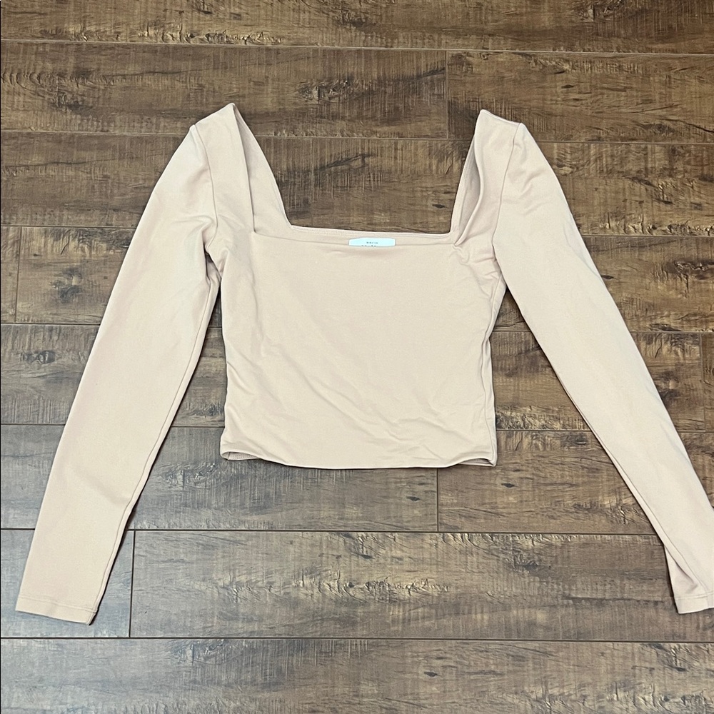 Aritzia beige Long Sleeve Top